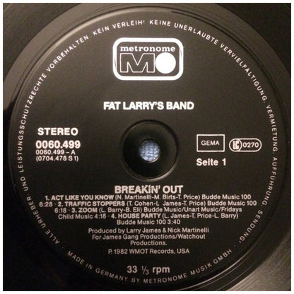 FAT LARRY'S BAND - BREAKIN OUT | VINILO USADO
