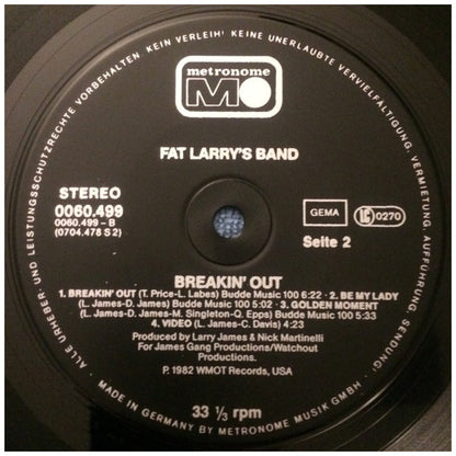 FAT LARRY'S BAND - BREAKIN OUT | VINILO USADO