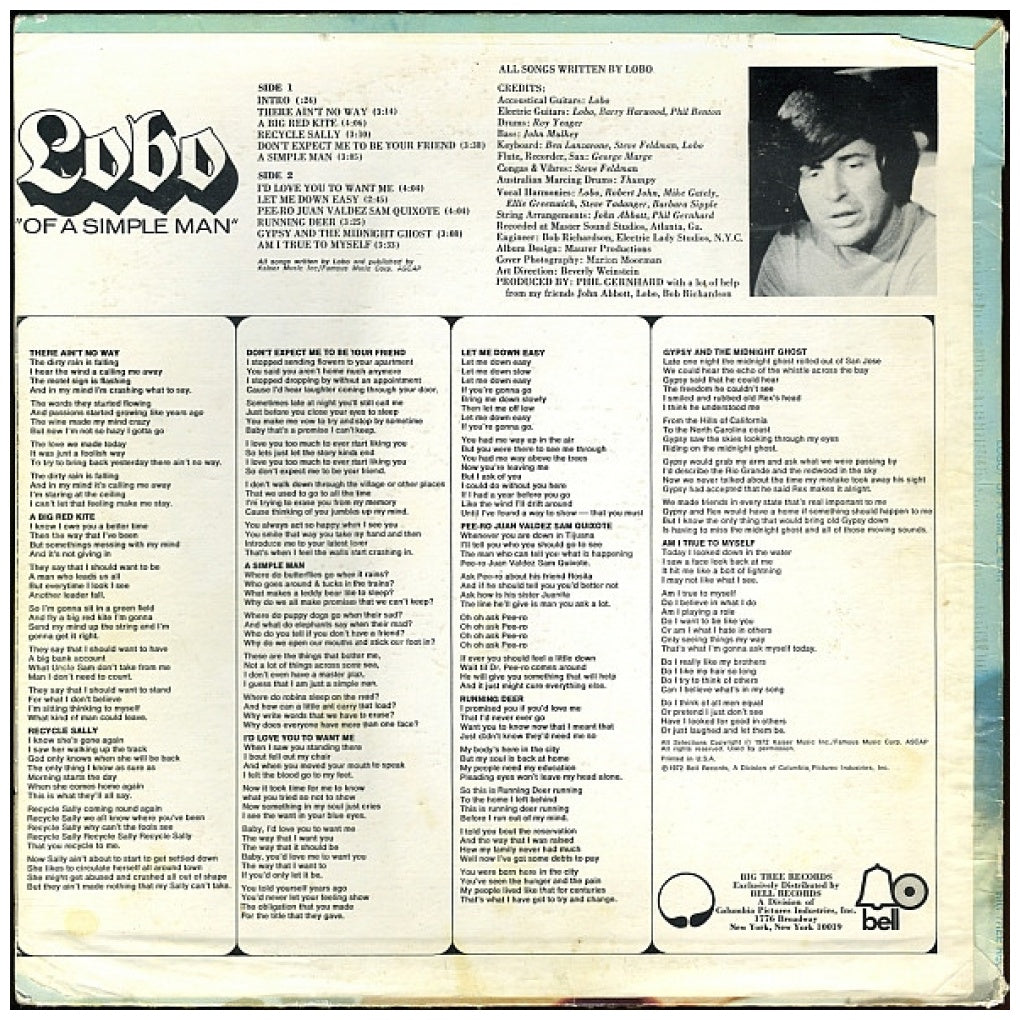 LOBO - OF A SIMPLE MAN | VINILO USADO
