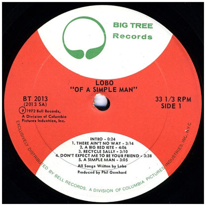 LOBO - OF A SIMPLE MAN | VINILO USADO