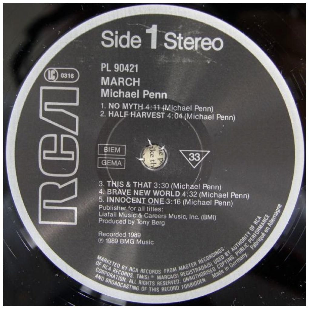 MICHAEL PENN - MARCH | VINILO USADO