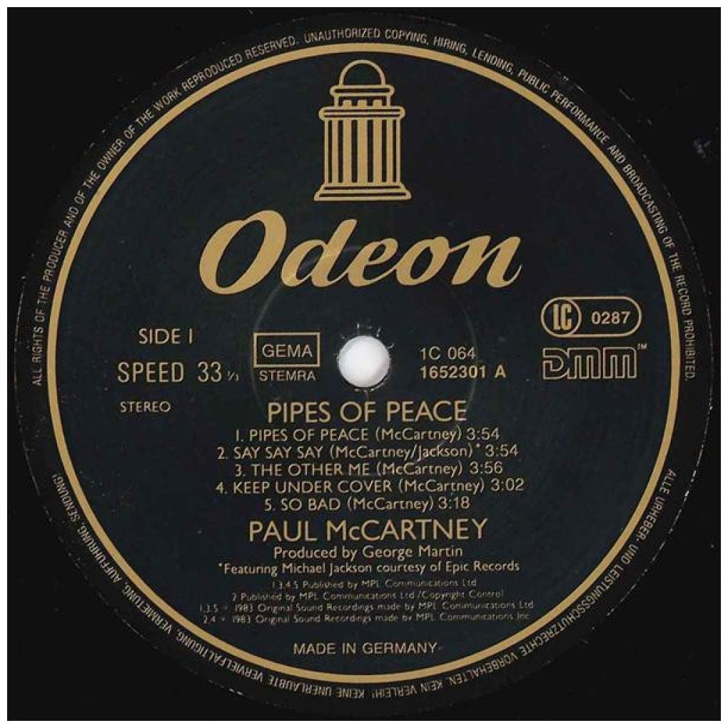 PAUL MCCARTNEY - PIPES OF PEACE | VINILO USADO