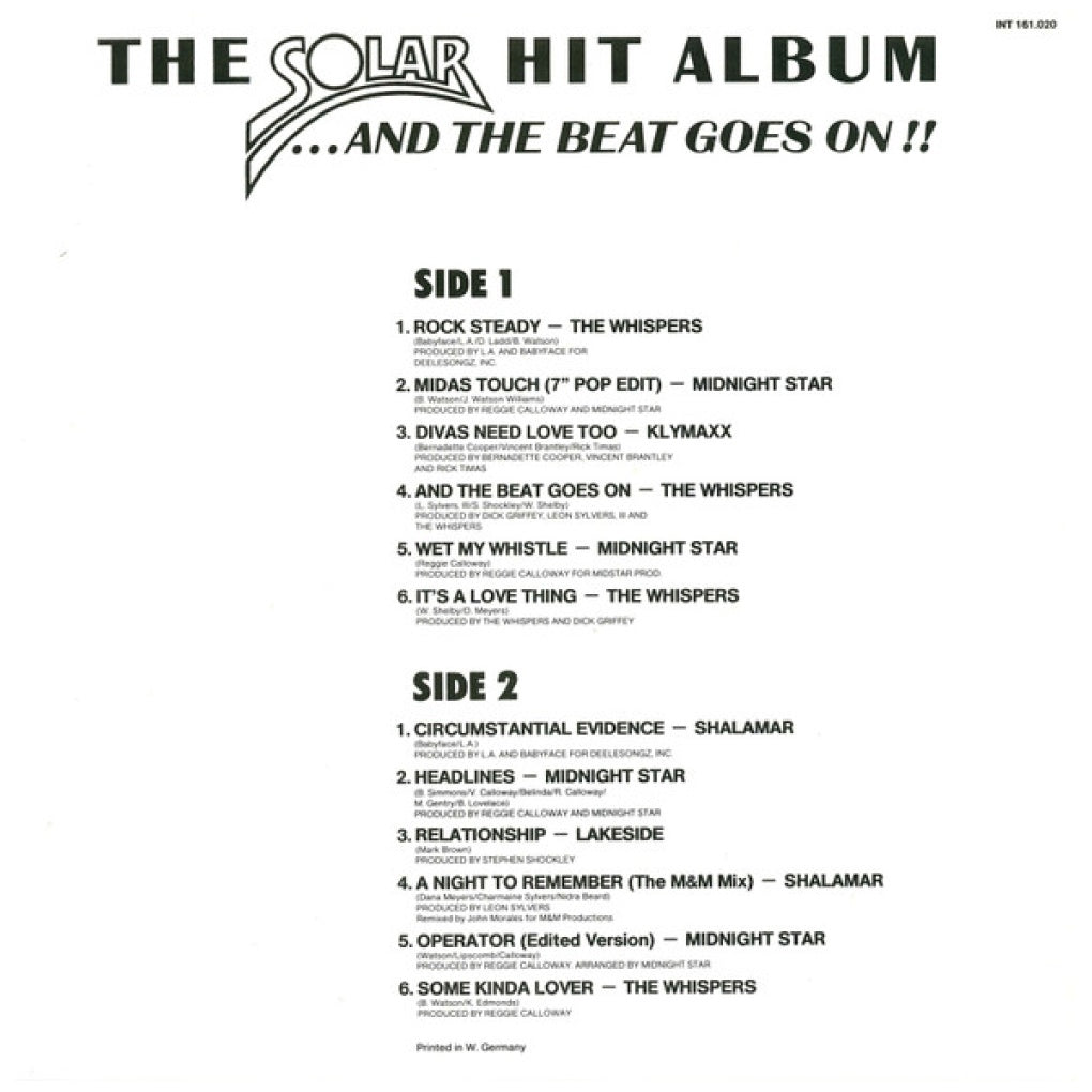 THE SOLAR HIT ALBUM - V.A. - AND THE BEAT GOES ON!! | VINILO USADO