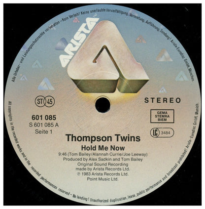 THOMPSON TWINS - HOLD ME NOW | 12" MAXI SINGLE VINILO USADO