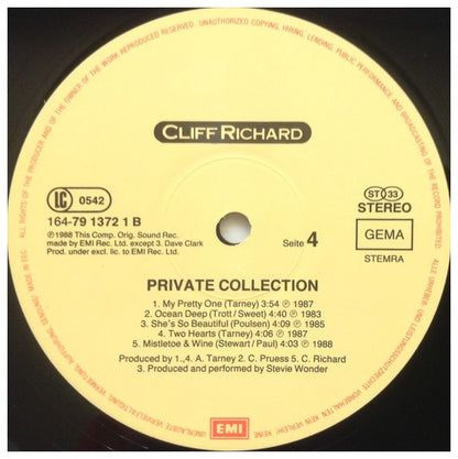 CLIFF RICHARD - PRIVATE COLLECTION | VINILO USADO