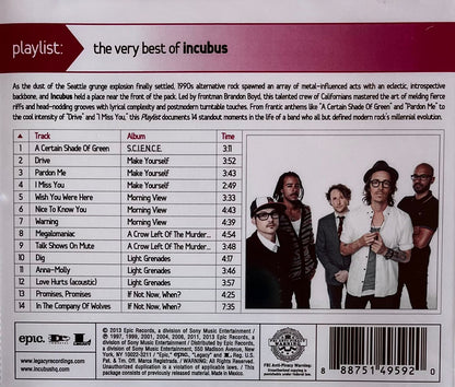 INCUBUS - PLAYLIST: VERY BEST OF INCUBUS | CD
