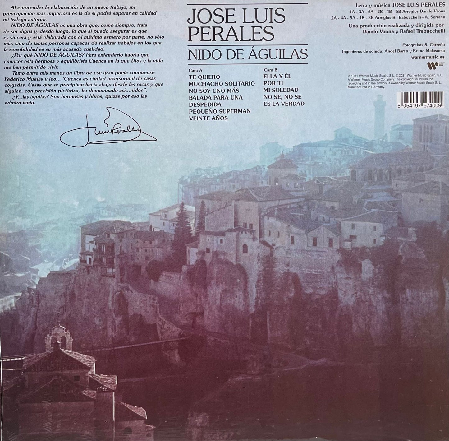 JOSE LUIS PERALES - NIDO DE AGUILA   LP | VINILO