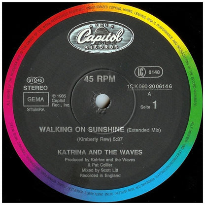 KATRINA AND THE WAVES - WALKING ON SUNSHINE | 12'' MAXI SINGLE USADO