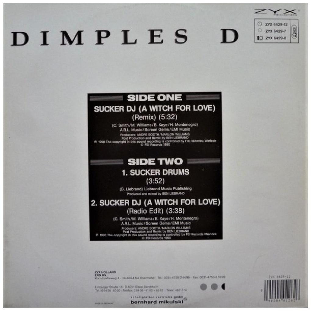 DIMPLES D - SUCHER DJ | 12'' MAXI SINGLE USADO