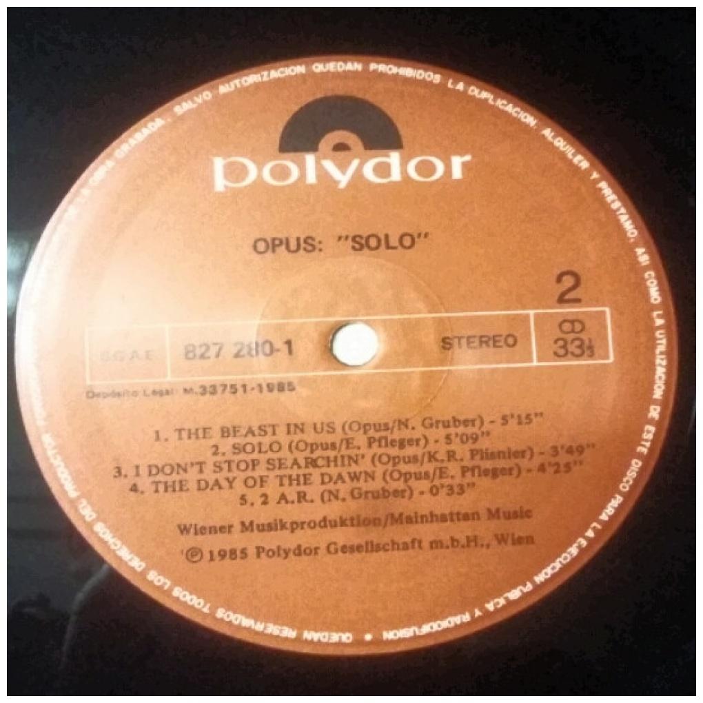OPUS - SOLO | VINILO USADO
