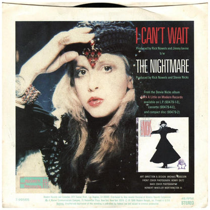 STEVIE NICKS - I CAN'T WAIT | 7" SINGLE USADO