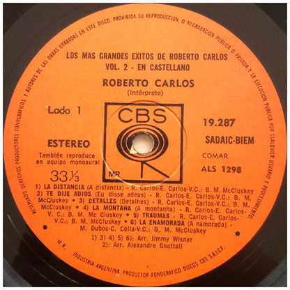 ROBERTO CARLOS - LOS MAS GRANDES EXITOS VOL.2 (EN CASTELLANO) | VINILO USADO