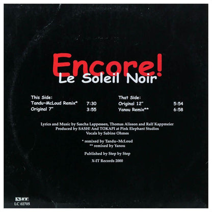 ENCORE! - LE SOLEIL NOIR | 12" MAXI SINGLE USADO