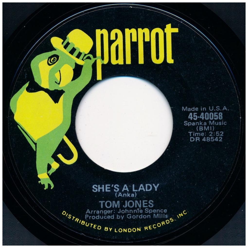 TOM JONES - SHE'S A LADY | 7" SINGLE USADO