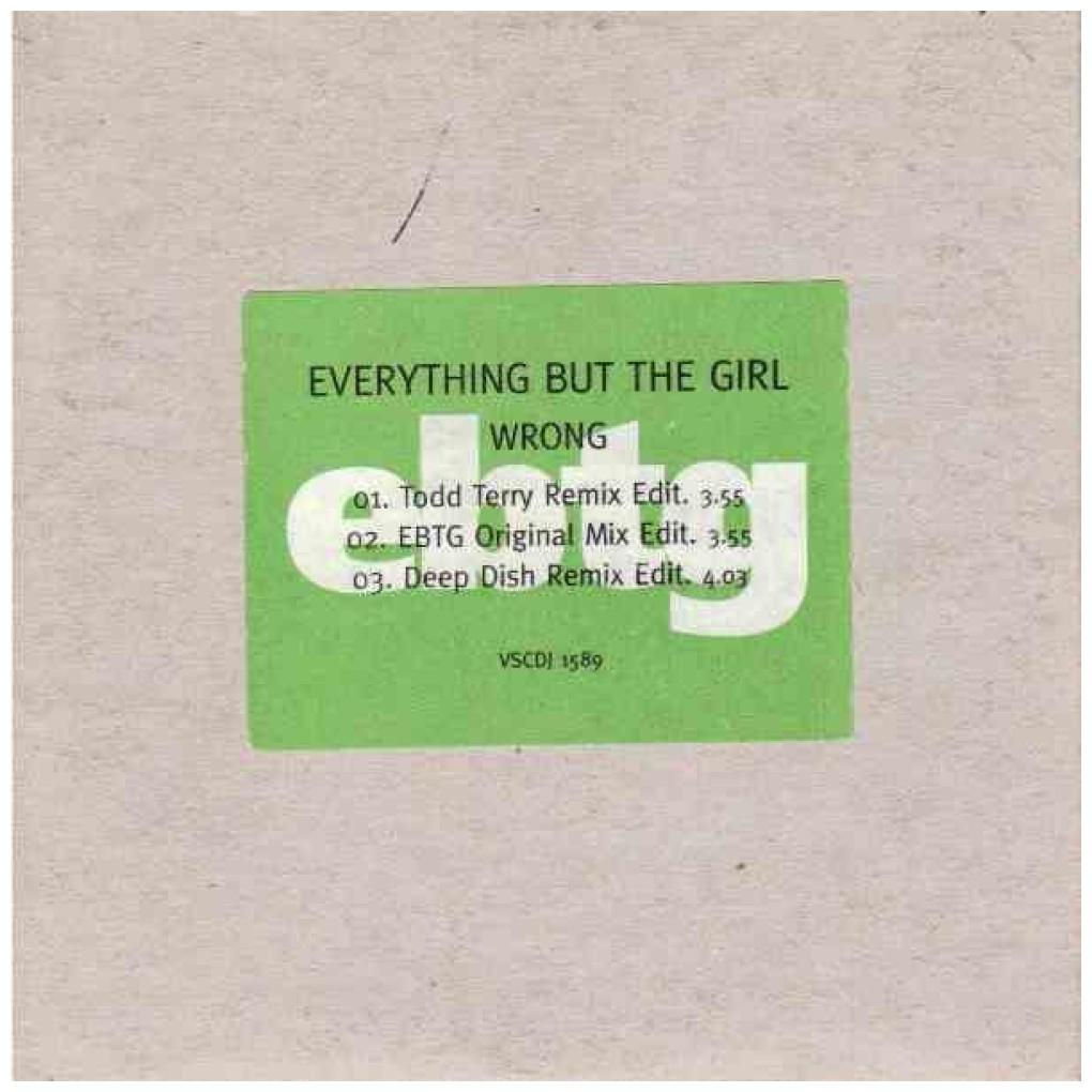 EVERYTHING BUT THE GIRL - WRONG (CD MAXI SINGLE) (PROMO COPY) | CD