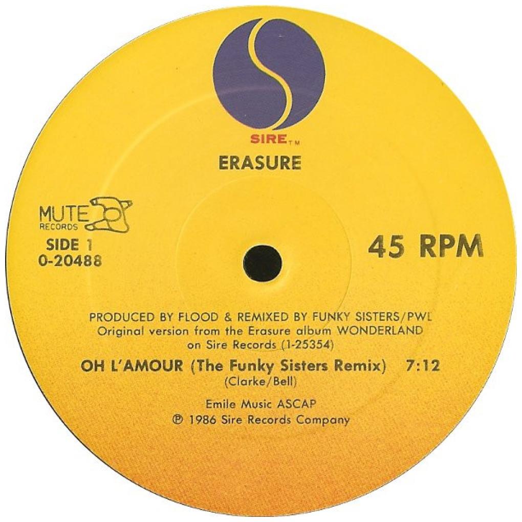 ERASURE - OH L'AMOUR (PROMO COPY) | 12" MAXI SINGLE VINILO USADO