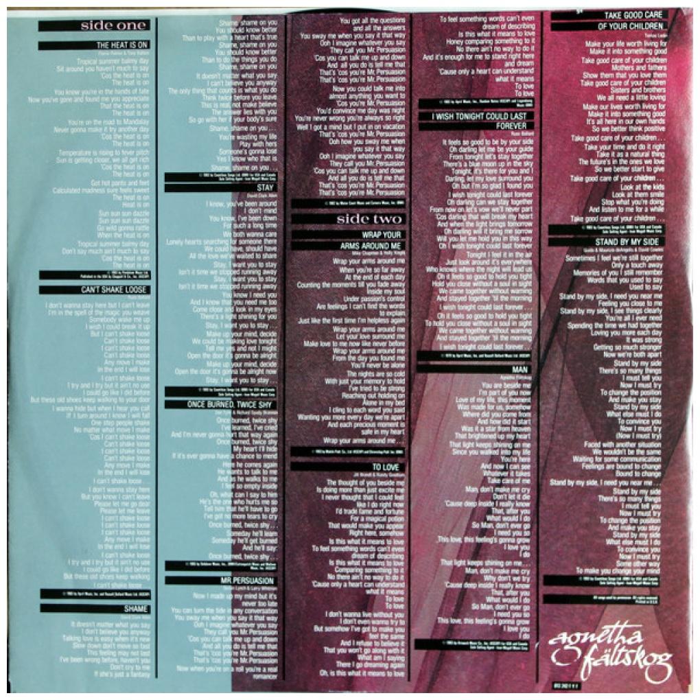 AGNETTA FALTSKOG - WRAP YOURS ARMS AROUND ME (VDE-NUEVO/SELLADO) | VINILO USADO