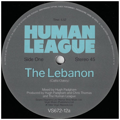 HUMAN LEAGUE - THE LEBANON | 12" MAXI SINGLE VINILO USADO