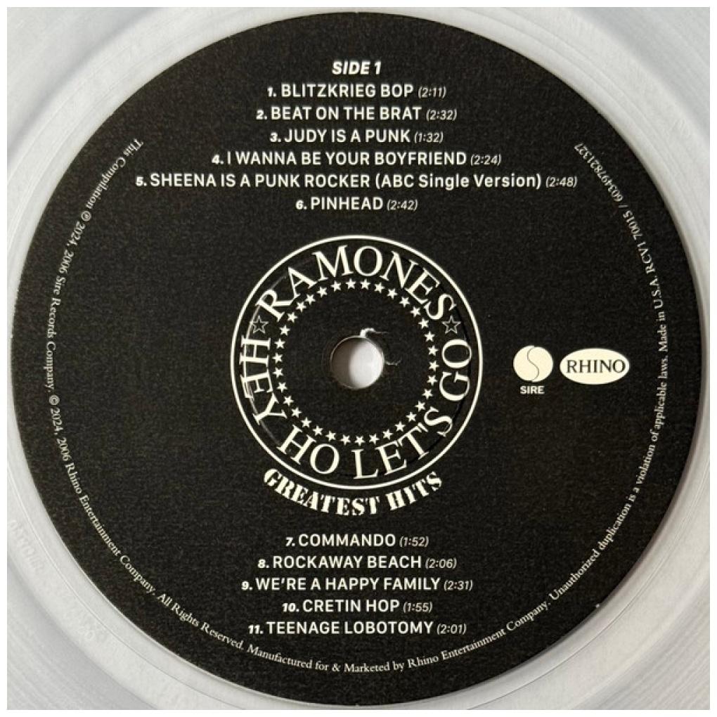 RAMONES - GREATEST HITS (CLEAR VINYL) | VINILO