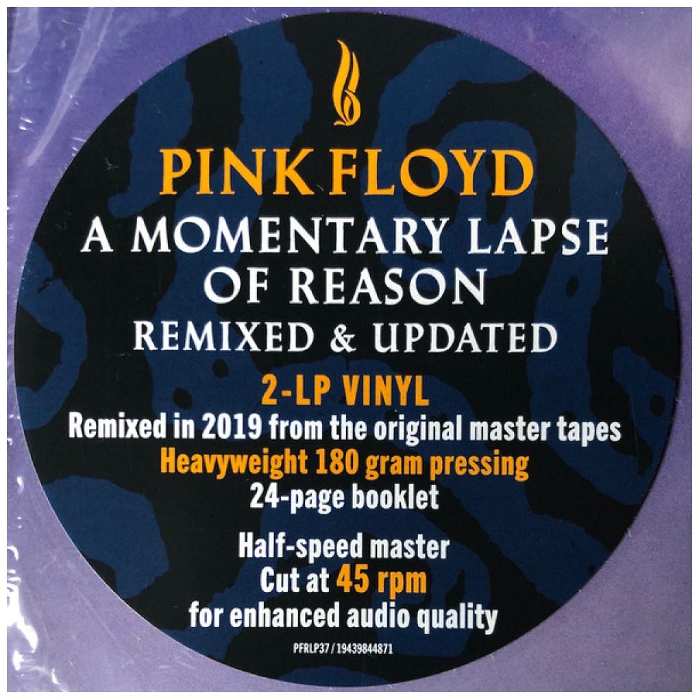 PINK FLOYD - A MOMENTARY LAPSE OF REASON (2LP) (REMIXED AND UPDATED) | VINILO