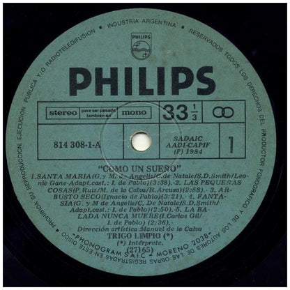 TRIGO LIMPIO - COMO UN SUEÑO | VINILO USADO