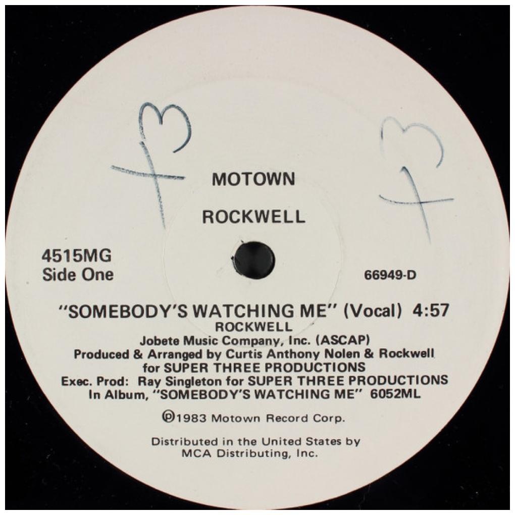 ROCKWELL - SOMEBODY'S WATCHING ME | 12'' MAXI SINGLE USADO
