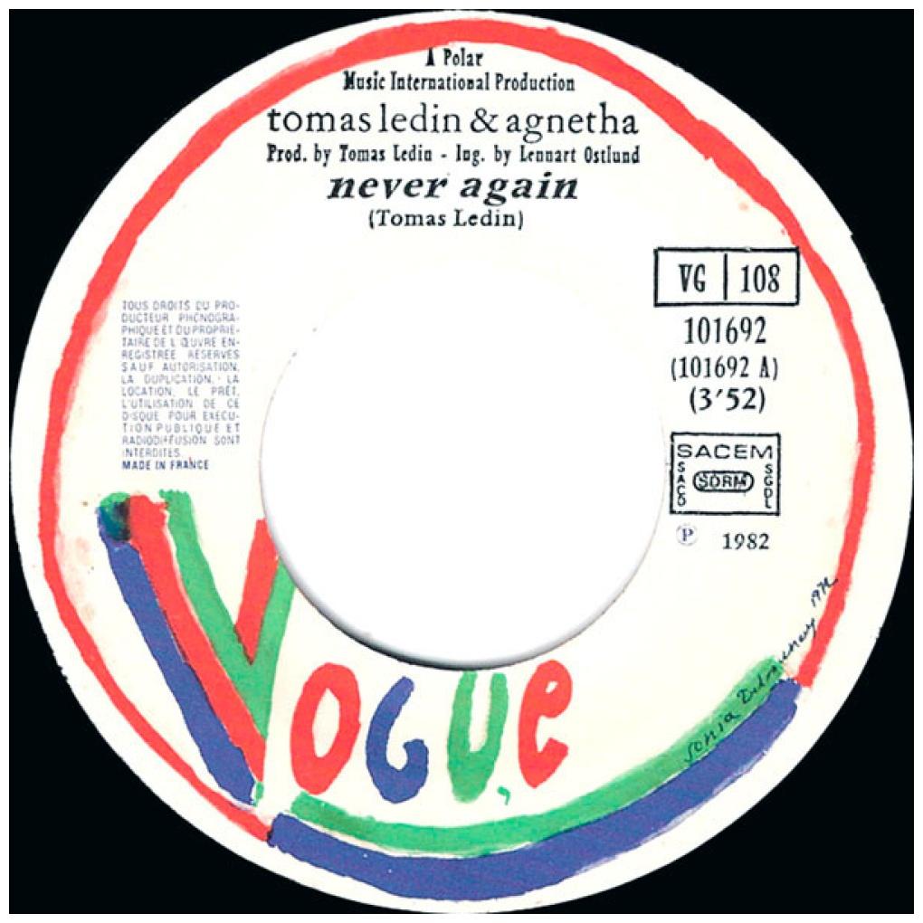 TOMAS LEDIN & AGNETHA - NEVER AGAIN | 7" SINGLE USADO