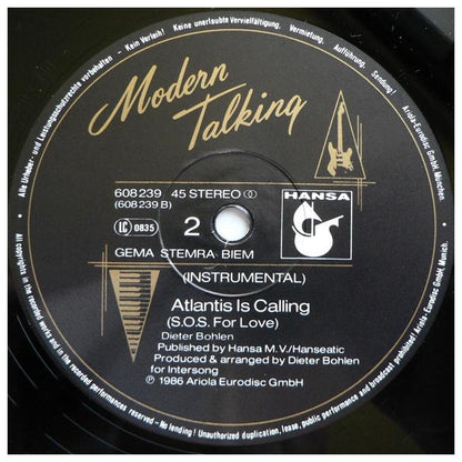 MODERN TALKING - ATLANTIS IS CALLING (S.O.S. FOR LOVE) | 12" MAXI SINGLE USADO