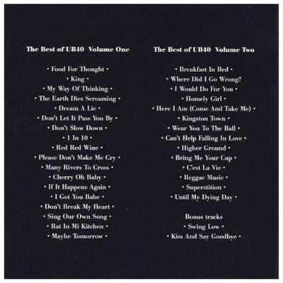 UB40 - BEST OF VOL.1 & 2 (2CD) | CD