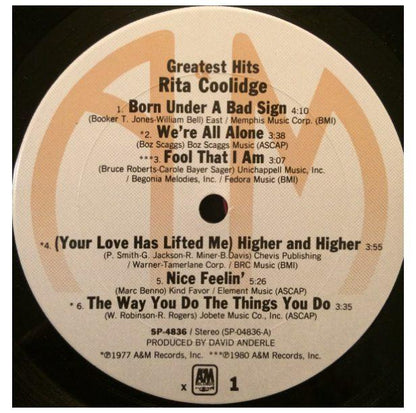 RITA COOLIDGE - GREATEST HITS | VINILO USADO