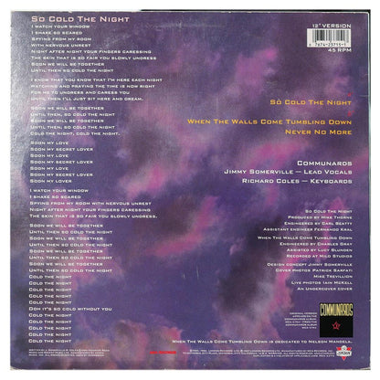 THE COMMUNARDS  - SO COULD THE NIGHT | 12" MAXI SINGLE USADO