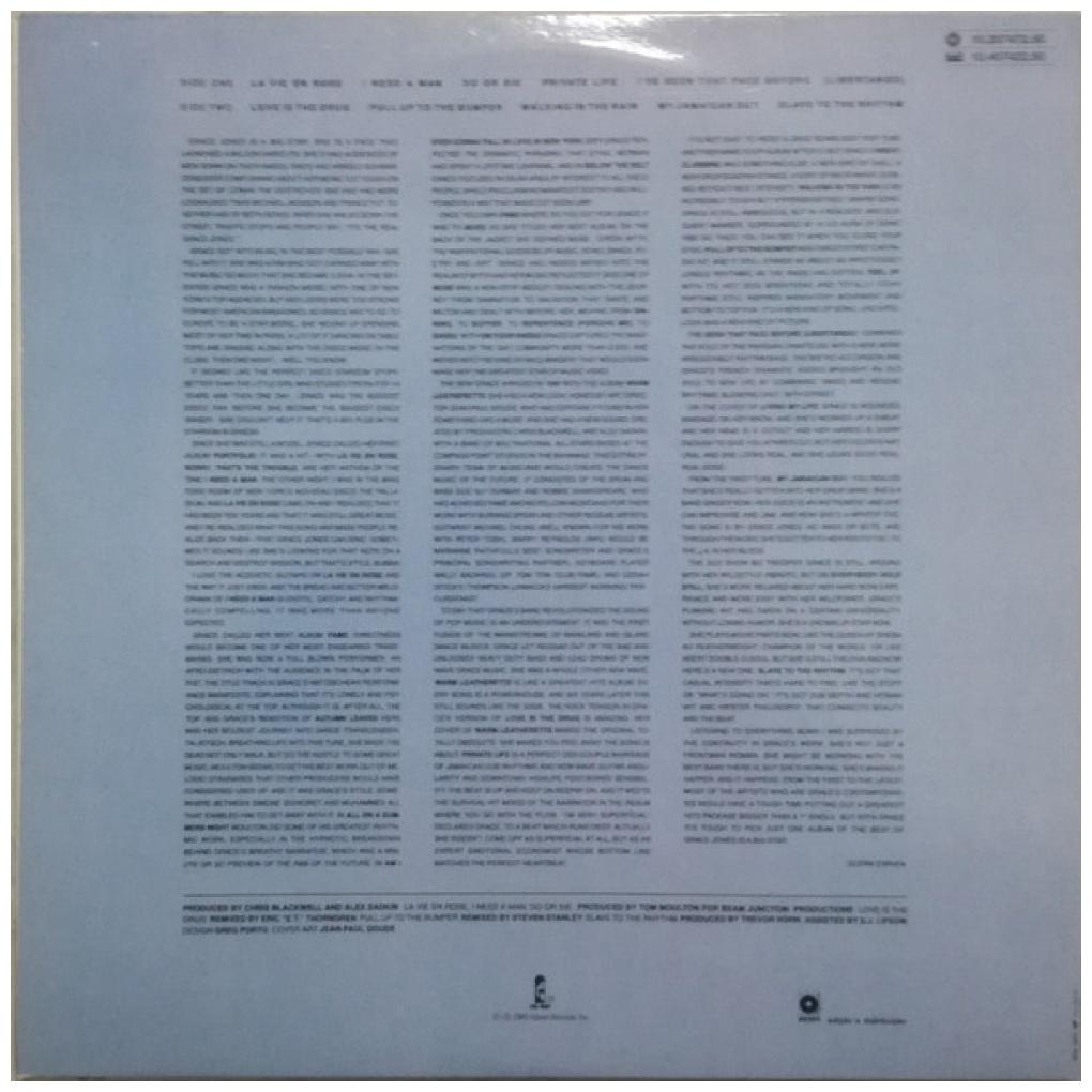 GRACE JONES - ISLAND LIFE | VINILO USADO