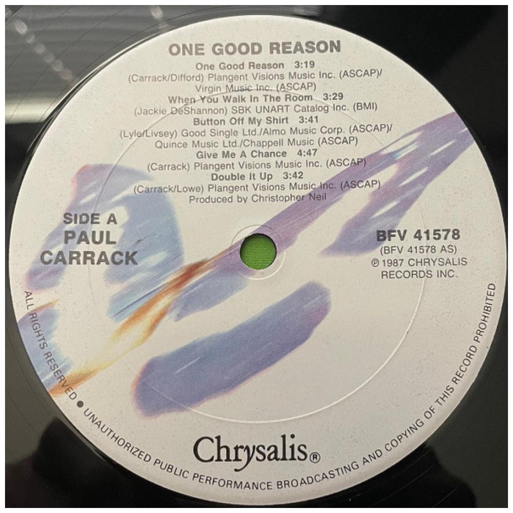 PAUL CARRACK - ONE GOOD REASON | VINILO USADO