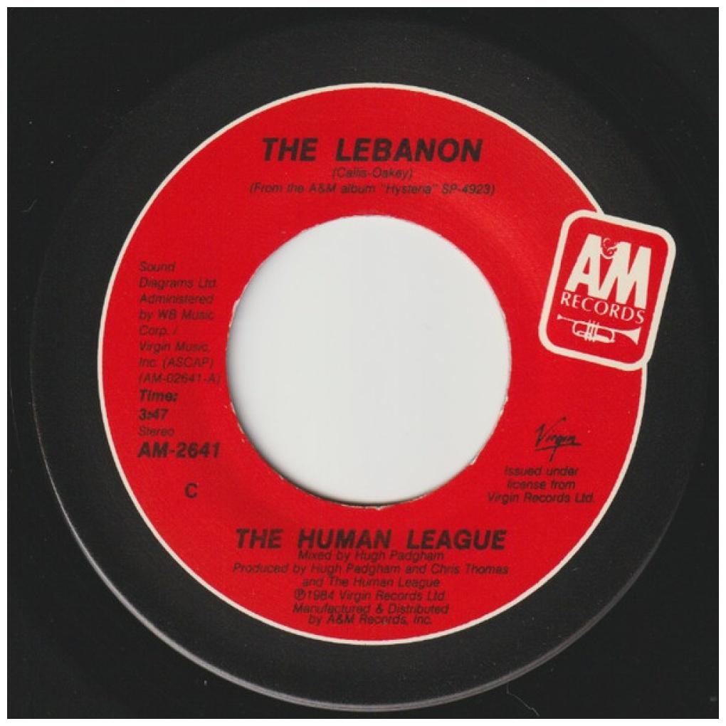 HUMAN LEAGUE - THE LEBANON | 7" SINGLE USADO