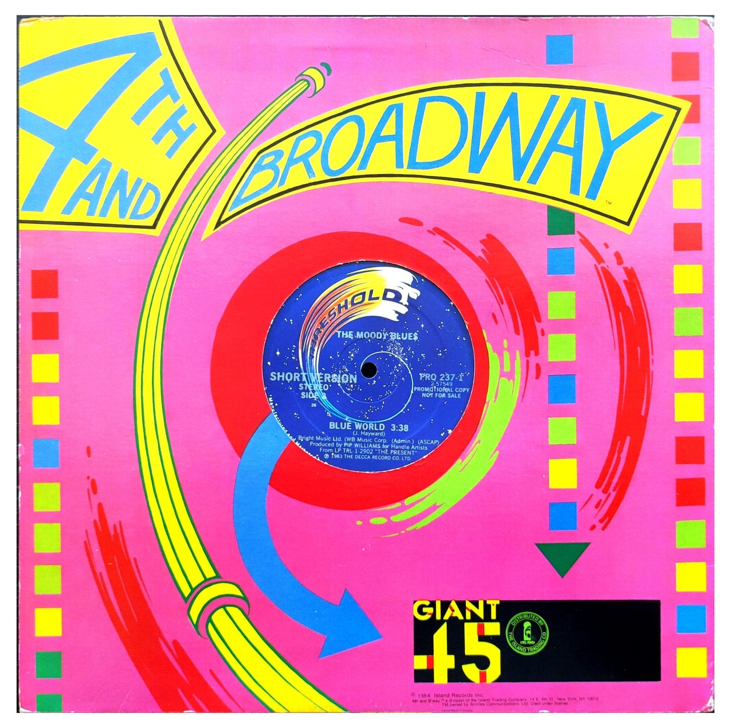 MOODY BLUES  -  BLUE WORLD | 12" MAXI SINGLE USADO