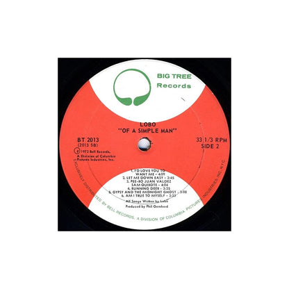LOBO - OF A SIMPLE MAN  | VINILO USADO