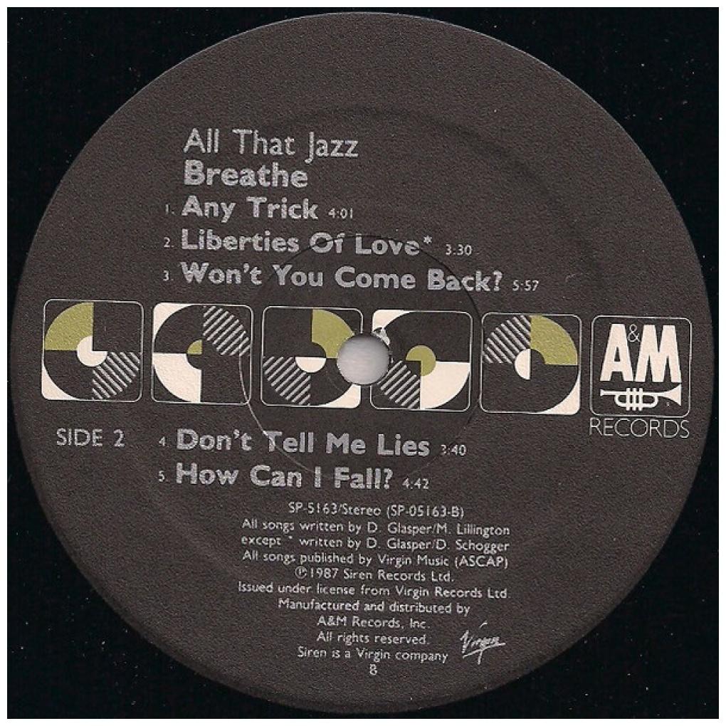 BREATHE - ALL THAT JAZZ (USA VERSION) | VINILO USADO