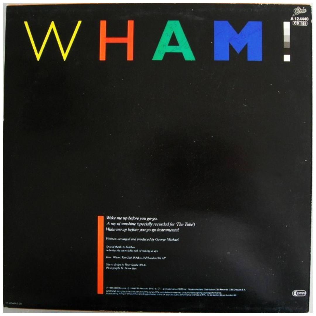 WHAM - WAKE ME UP BEFORE YOU GO-GO | 12" MAXI SINGLE USADO