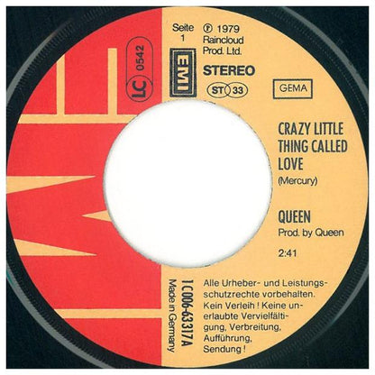 QUEEN  - CRAZY LITTLE THING CALLED LOVE/WE WILL ROCK YOU | 7 SINGLE VINILO USADO