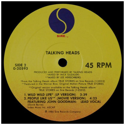 TALKING HEADS - WILD WILD LIFE (PROMO COPY) | 12'' MAXI SINGLE USADO