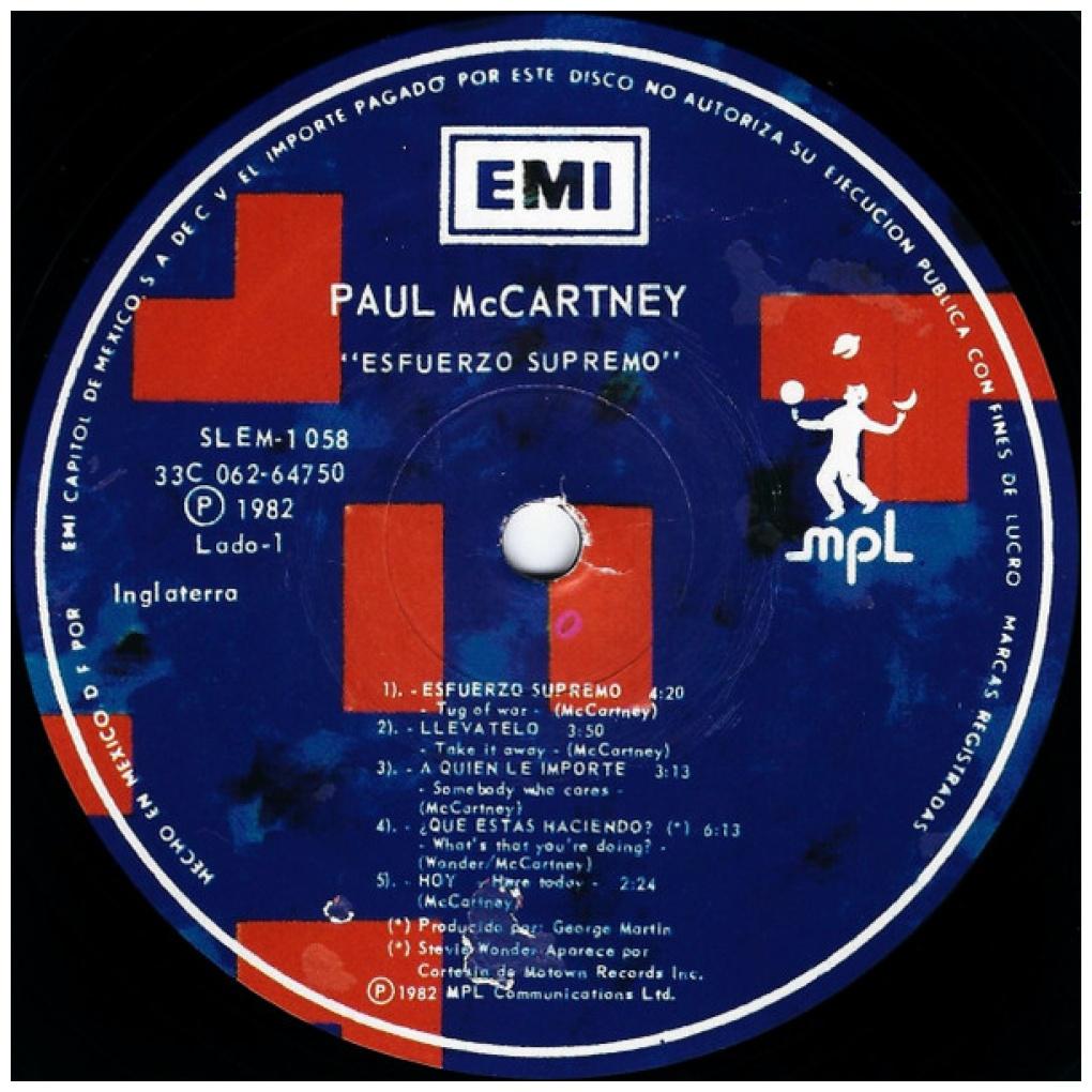 PAUL MCCARTNEY - TUG OF WAR  (MEX) | VINILO USADO