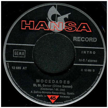 MOCEDADES - DAS BIST DU (ERES TU) | 7" SINGLE USADO
