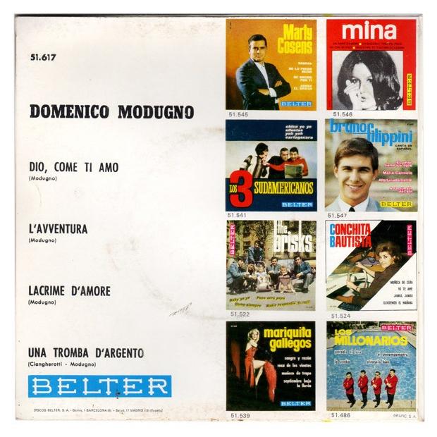 DOMENICO MODUGNO - DIO, COME TI AMO | 7" SINGLE VINILO USADO