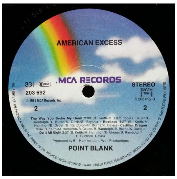 POINT BLANK - AMERICAN EXCESS | VINILO USADO