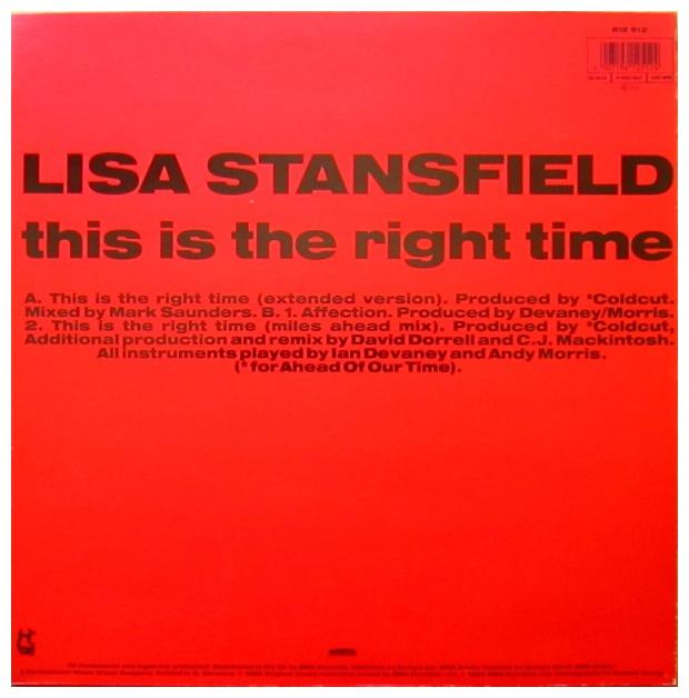 LISA STANSFIELD - THIS IS THE RIGHT TIME | 12" MAXI SINGLE USADO