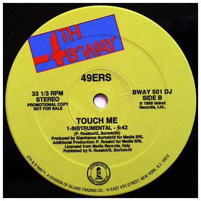 49ERS  -  TOUCH ME | 12" MAXI SINGLE USADO