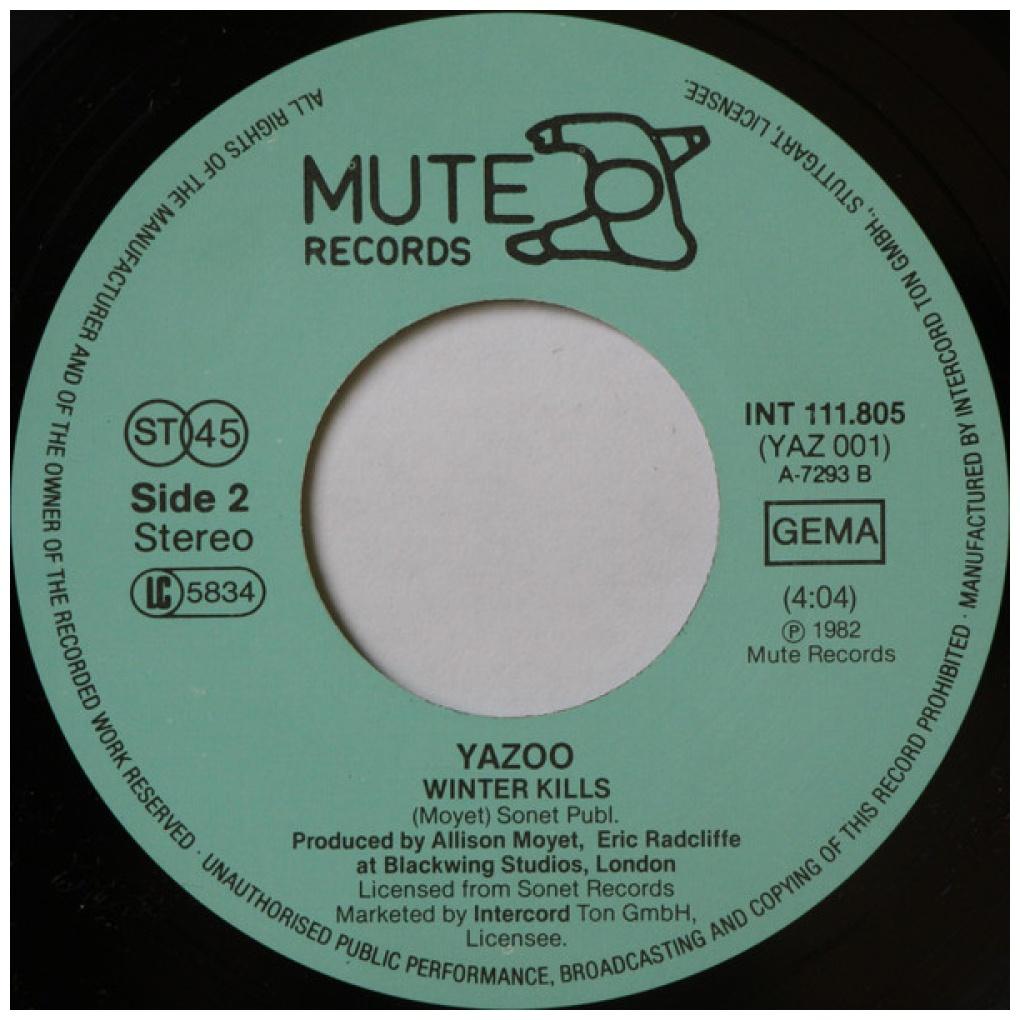 YAZOO - DON'T GO | 7" SINGLE USADO