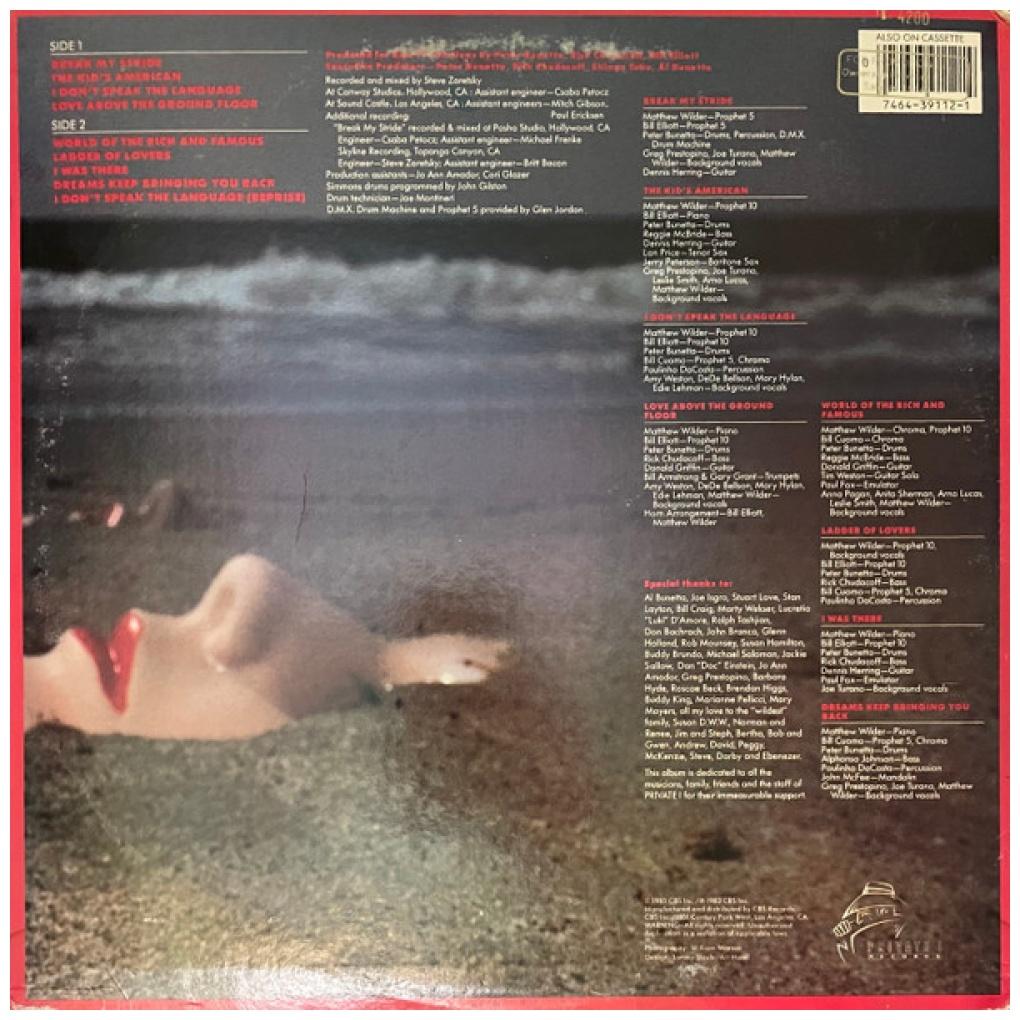 MATHEW WILDER - I DON'T SPEAK THE LANGUAGE (PROMO COPY) | VINILO USADO
