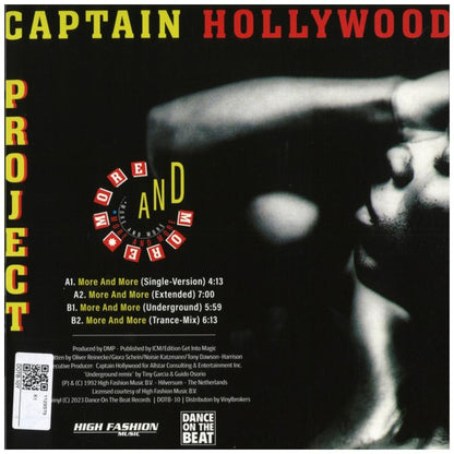 CAPTAIN HOLLYWOOD - MORE AND MORE (YELLOW VINYL) | 12'' MAXI SINGLE