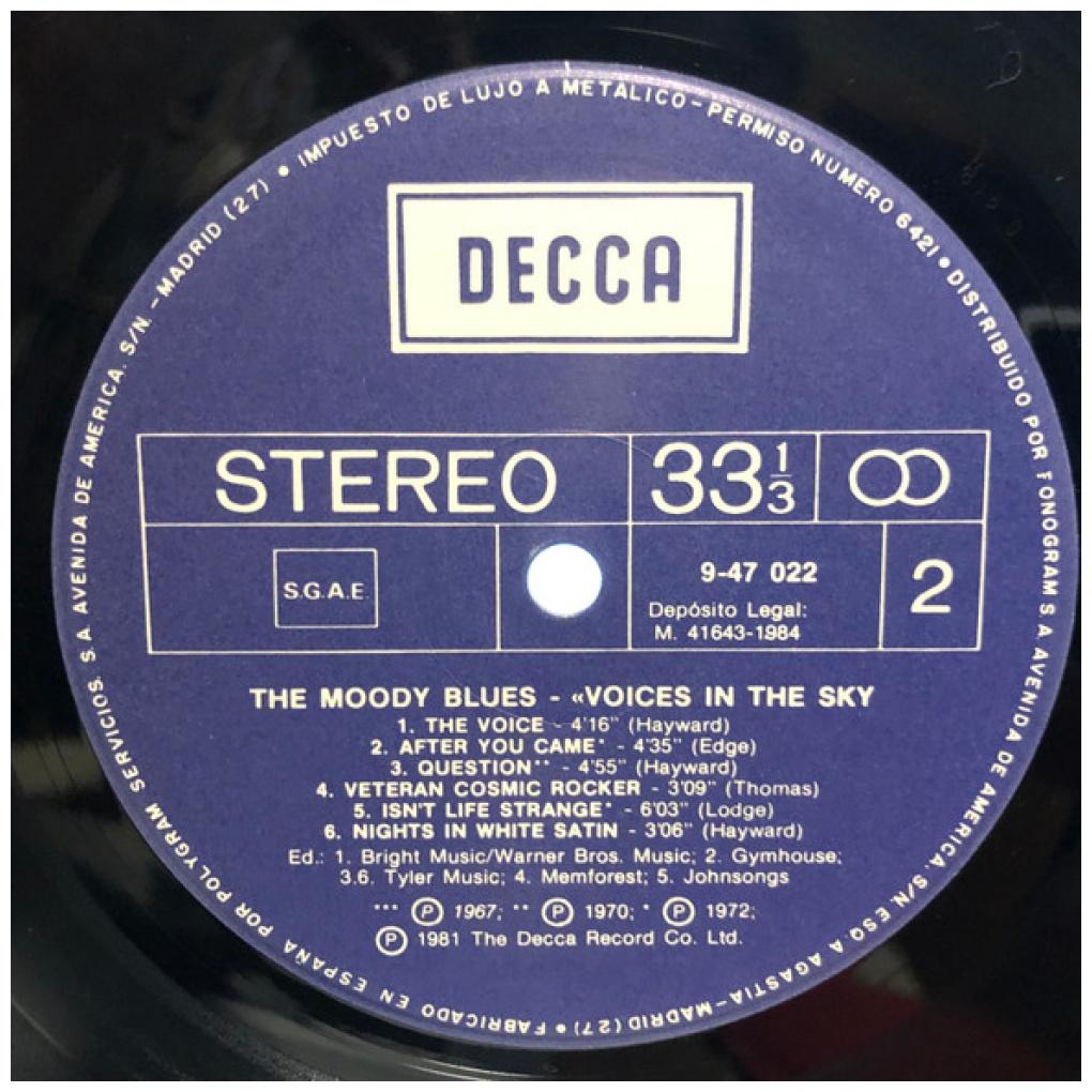 THE MOODY BLUES - VOICES IN THE SKY: THE BEST OF | VINILO USADO